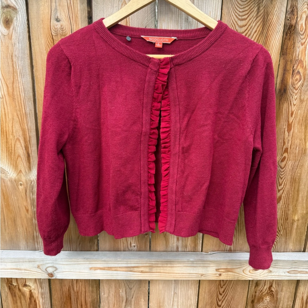Modcloth Burgundy Knit Sweater